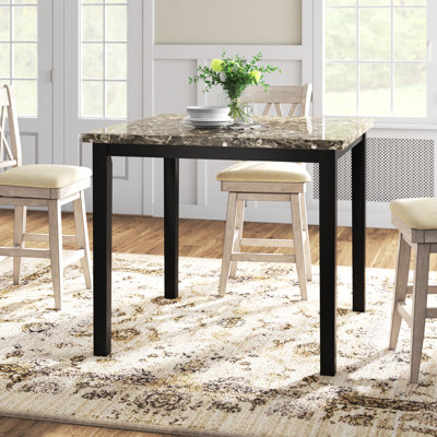 Alcott Hill Wilber Marble Counter Height Dining Table Reviews Wayfair